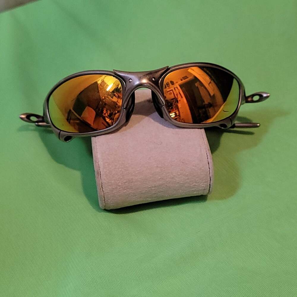 Vintage Oakley Juliet X-Metal Plasma / Fire Iridium Sunglasses w/ Extra Rubber S